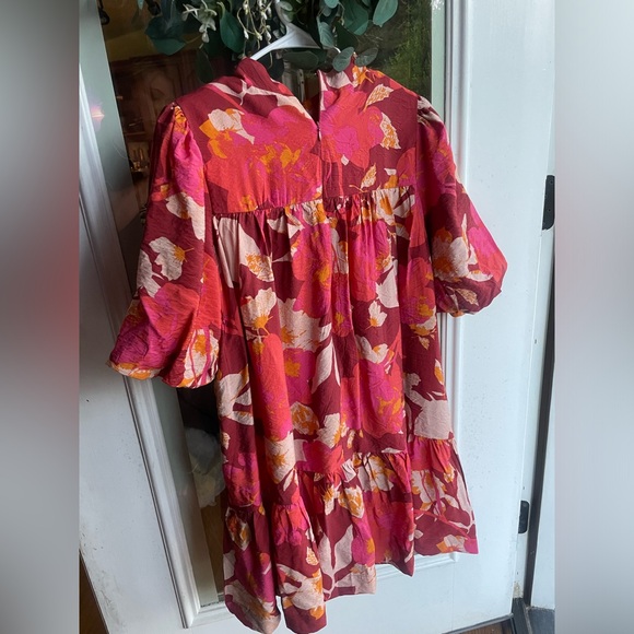 NEW Fall Floral Dress Size M - Picture 3 of 3